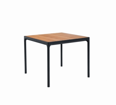 HOUE - FOUR Tisch 90 x 90 cm Bambus/schwarz