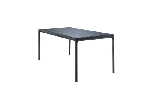 HOUE - FOUR Tisch 90 x 160 cm Aluminium/schwarz