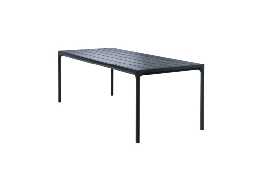 HOUE - FOUR Tisch 90 x 210 cm Aluminium/schwarz