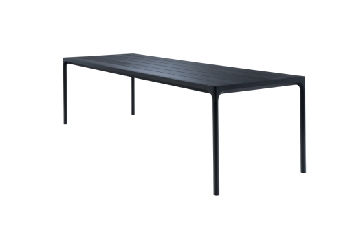 HOUE - FOUR Tisch 90 x 270 cm Aluminium/schwarz