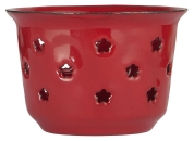 Kerzenhalter f/Teelicht STERN, rot, H 5 x Ø 7.5 cm