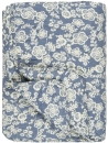 Decke/Quilt mit Blumen, blau, 130 x 180 cm