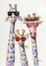 Bild Giraffen farbig, 70 x 100 cm