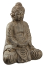 Buddha, sitzend, grau, H 50 cm