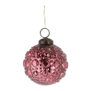 Weihnachtskugel Ornament, pink, Ø 8 cm