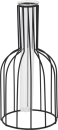 Vase Stahldraht schwarz, H 21 cm