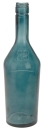 Deko Flasche BIG, Glas 13 x H 44 cm, blau/grau