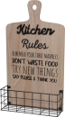 Wanddeko "Kitchen Rules" mit Hängeregal