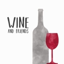Servietten "Wine Friends", 25 x 25 cm, 20 Stück
